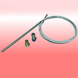 Sensor de temperatura sencillo con tubing, conector deslizable y cable de extensión Serie RTDPCI.
