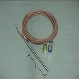 Sensor de Temperatura  con pieza de transición, conector deslizable y cable de extensión Serie RTDPTRCI.