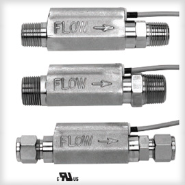 Serie FS-480 (Cuerpo en AI316 para uso rudo /  0.5 a 3.0 GPM /conexión 1-2 + 3-4 NPT + 1-2 para compresión /  SPDT ).